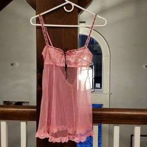 Hot pink and black babydoll nighty